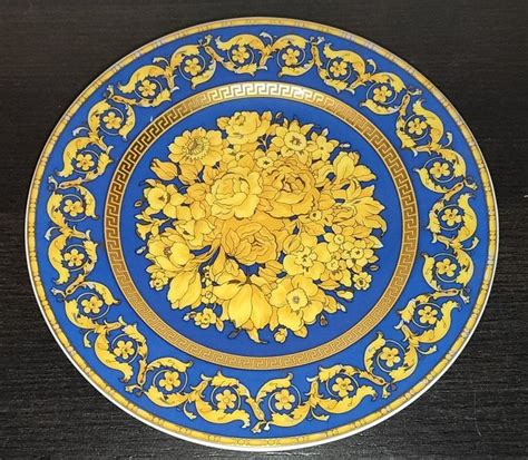 rosenthal versace floralia blue 22 cm|Rosenthal Versace Floralia Blue Plate 22 cm 25 Years Versace .